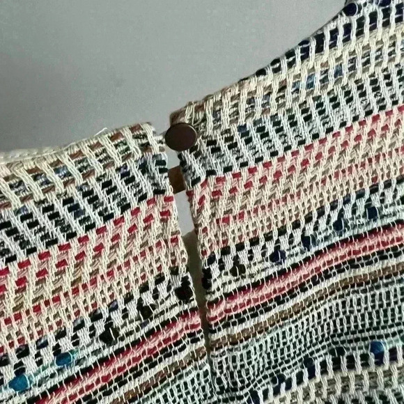 NWT 1. State Women’s Gypsy Night Boho Tweed White  Pink Stylish Summer Top Small - Picture 9 of 12